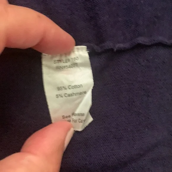 Cabi open front waterfall cardigan. Blueberry; large - Picture 6 of 7